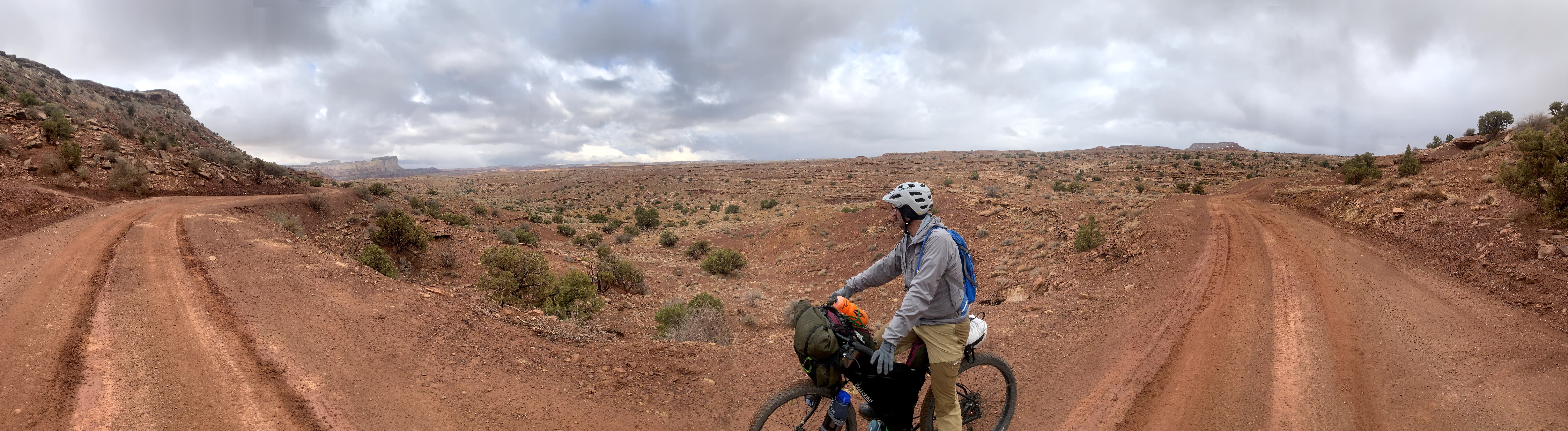 Pano of the trail at a bend